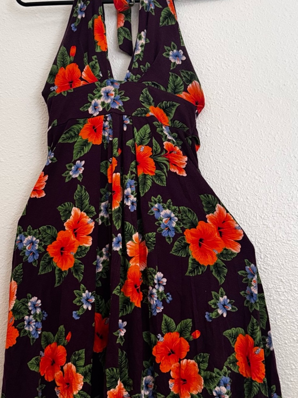 Free People Floral Label Top in Black, Green & Coral